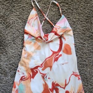 SHEIN Womens Dress in Orange and White